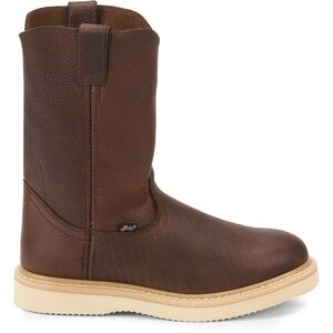 Justin Men's Axe Leather Boots Electrical Hazard Light Pull On Work 9.5 WK4908